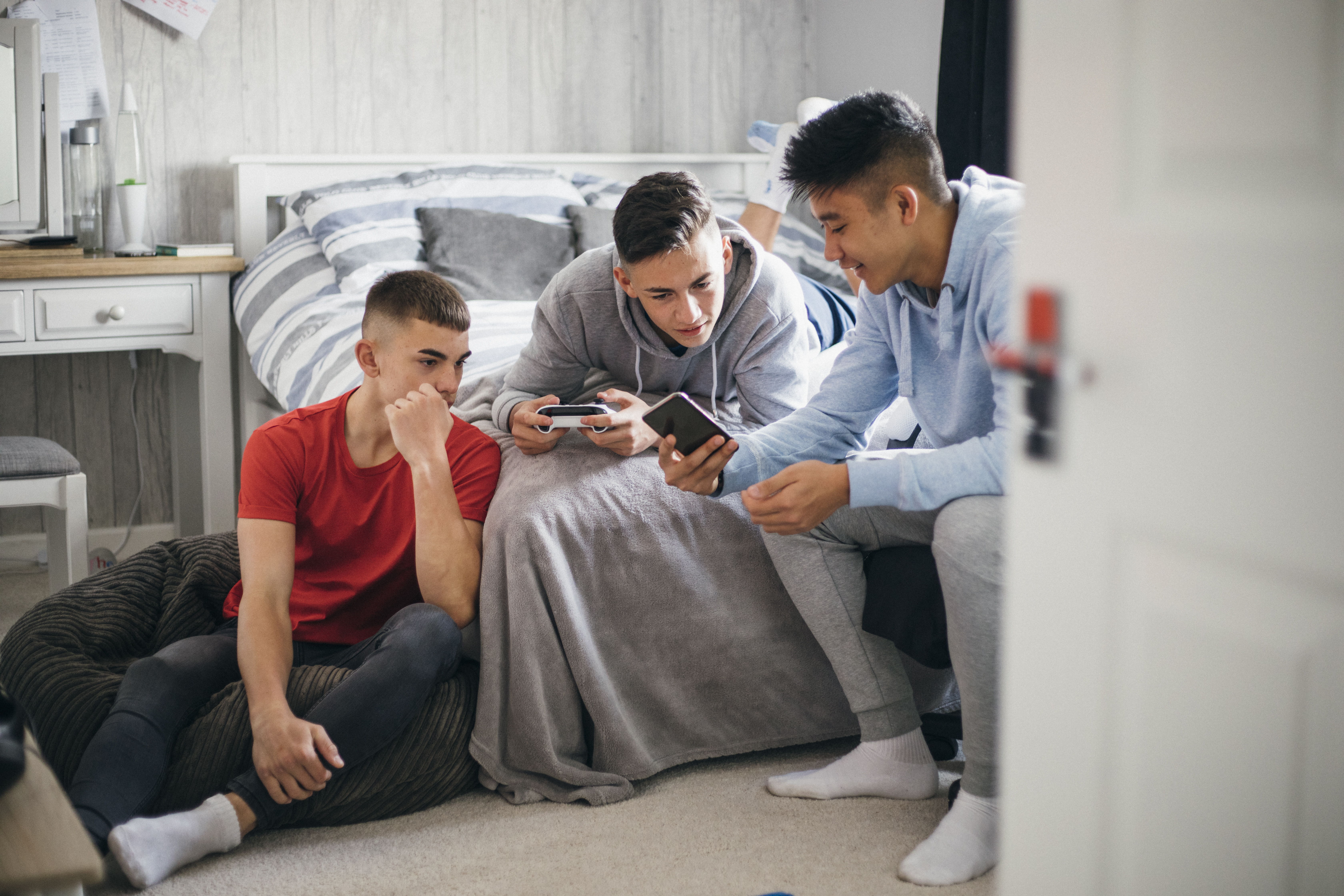 Teenagers on phones